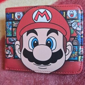 New Mario nintendo anime manga leather wallet